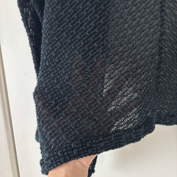 Black Open Knit Cardigan - Picture 4 of 4